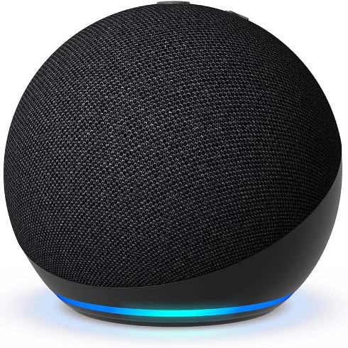 A product shot of the Amazon Echo Dot