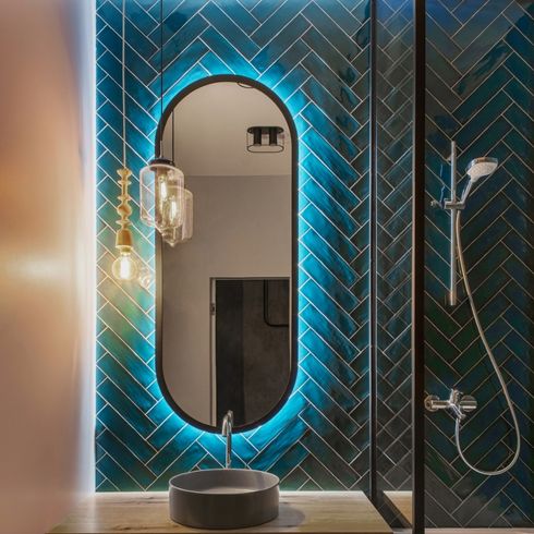 Ambient lighting in a modern bathroom - future home trends