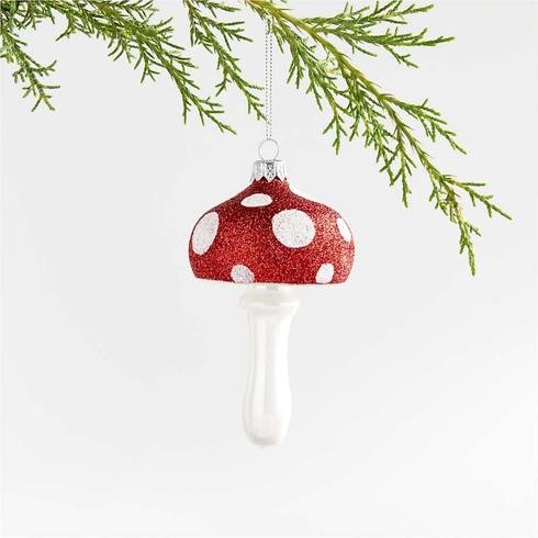 mushroom ornament with red cap