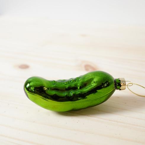 green pickle ornament