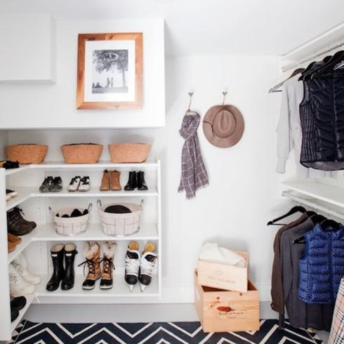 Mudroom from Love It Or List It with lots of storage