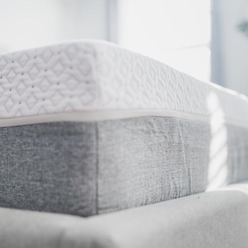 A corner of a clean mattress