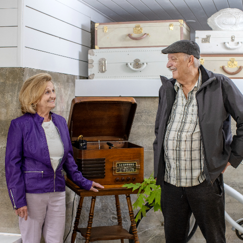 Carol and Barry Anderson see the basement reveal