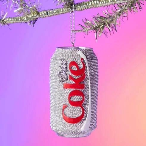 Diet coke glitter ornament