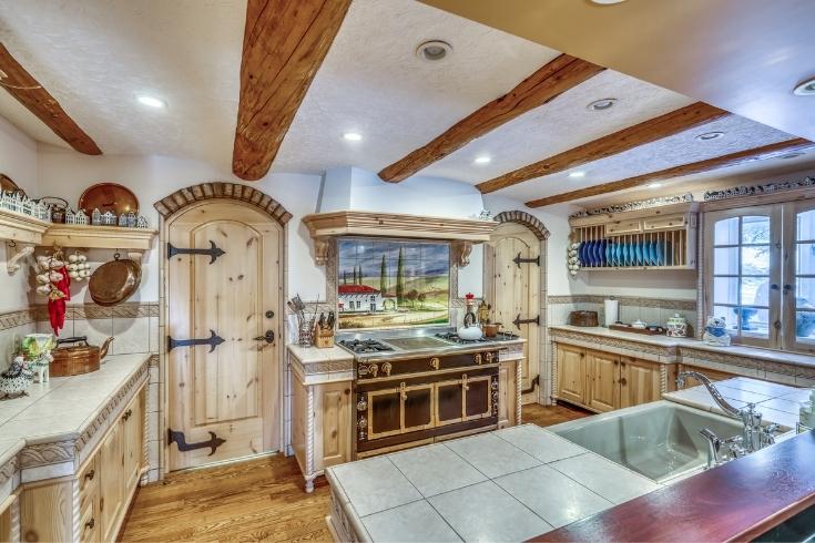 a kitchen in a luxury alberta ranch