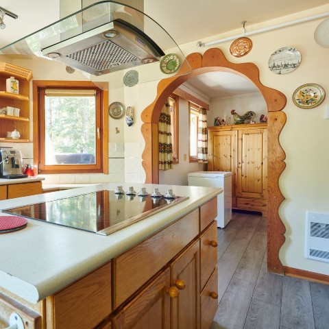 Kitchen with kitschy archway