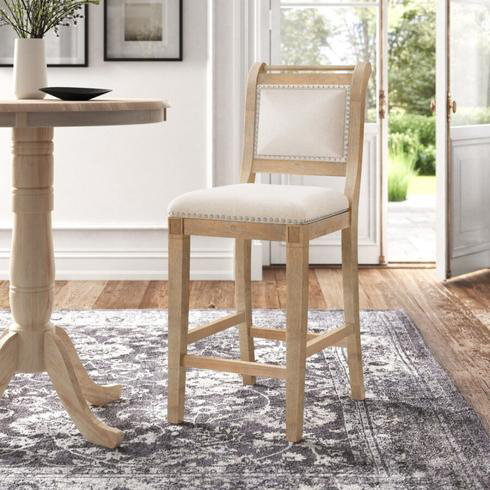 White-washed counter stool by Kelly Clarkson Home