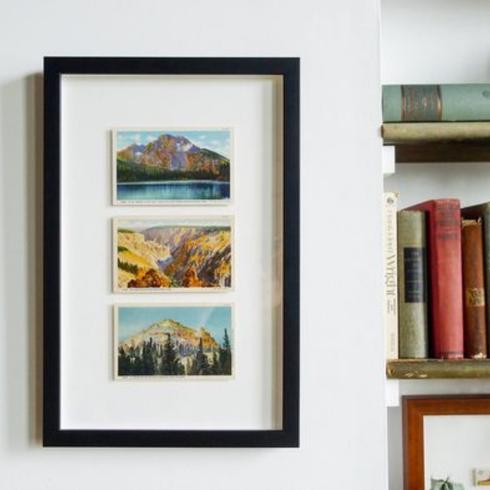 Postcards in a frame