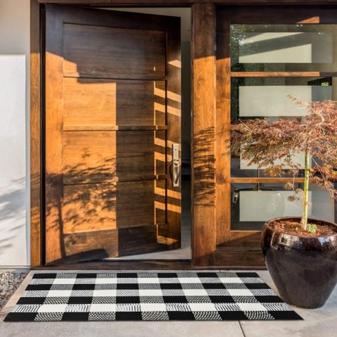 outdoor rug in an entryway
