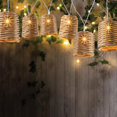 Rattan lights for outdoors