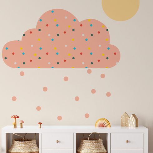Stick up pink cloud for nursery