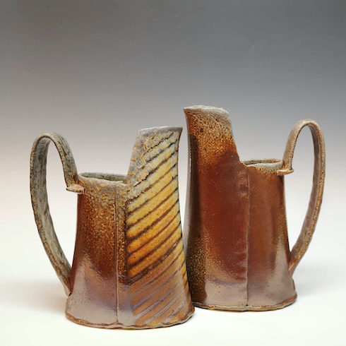Two ceramic jugs made by artist Heather Dynes Smit