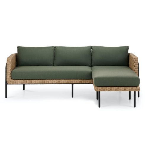 Green Aby Sectional on white background