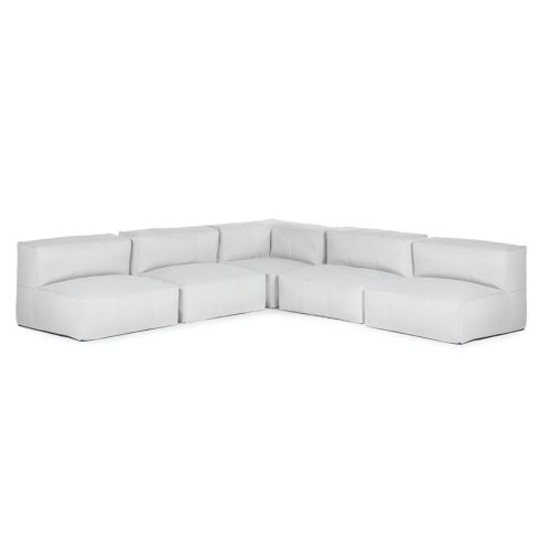 Grey Corvos Sectional on white background