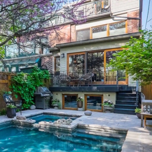 Toronto Airbnb with pool and hot tub