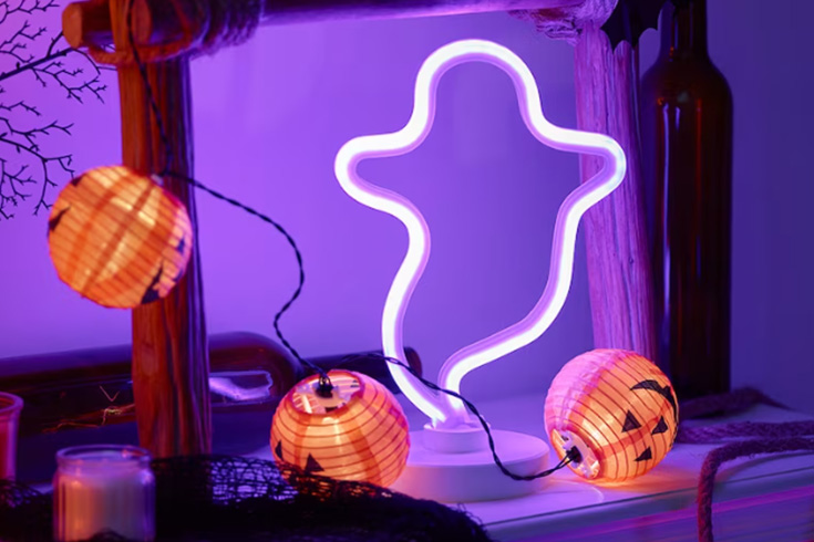 Purple LED ghost lamp