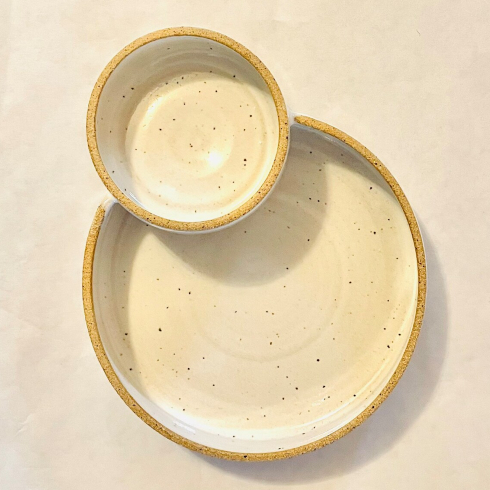 A ceramic olive dish