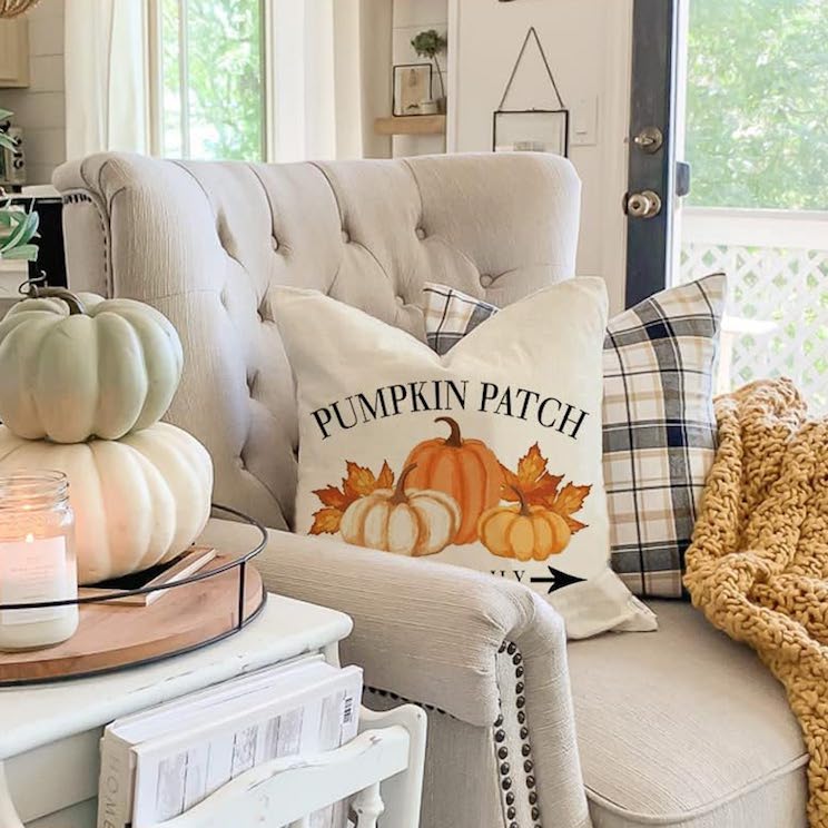 Pumpkin throw pillow cover