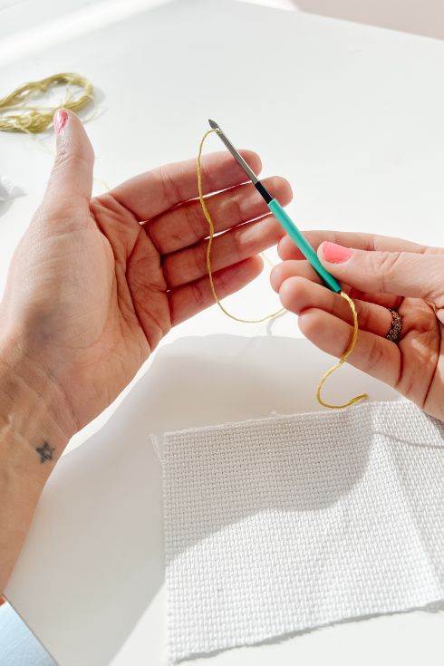 DIY Christmas gift idea - punch needle coasters