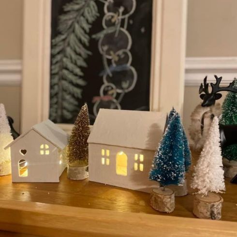 DIY ceramic Christmas houses