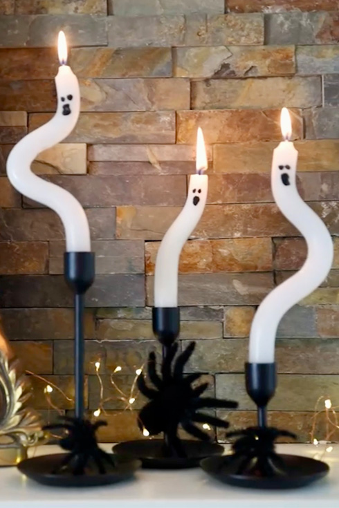 squiggly ghost candles