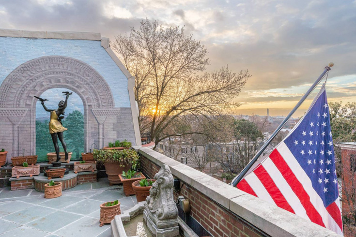 Jackie Kennedy's former patio in her Georgetown house in DC
