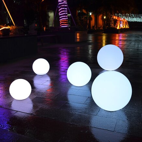 Outdoor Holiday Lighting Trends - Large Floating Ball Lights