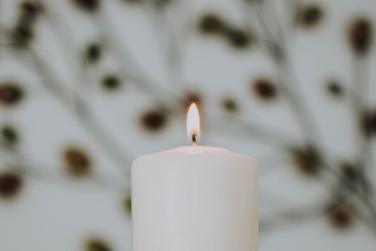 Candle for getting rid of musty basement smell