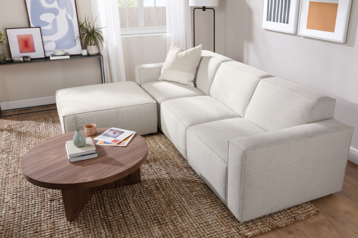 White modular sofa 