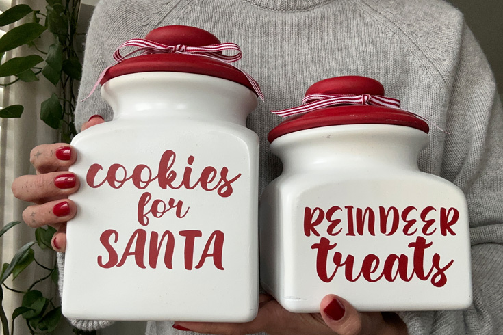 DIY Christmas cookie jars