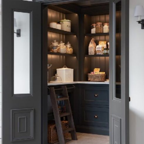 Traditional walk-in pantry