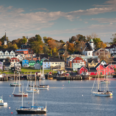 A shot of the port of Lunenburg, Nova Scotia