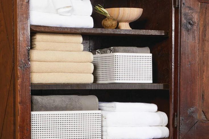 Perforated bins from the Nate Home by Nate Berkus collection.