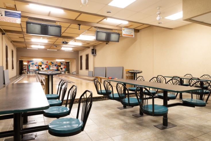 the dated interior of Canada's oldest bowling alley