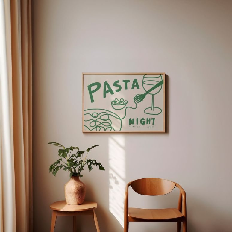 A beautiful pasta-themed print from online retailer Etsy