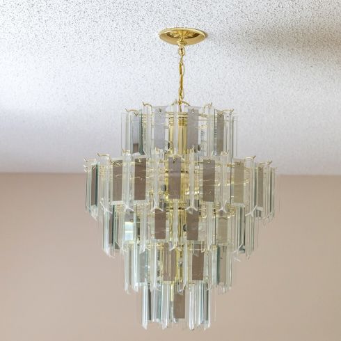 Chandelier and popcorn ceiling