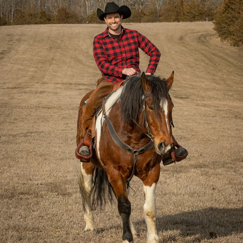 Scott McGillivray on a horse