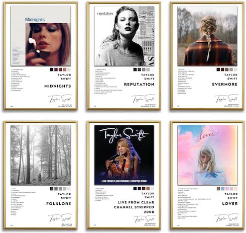 Taylor Swift album cover posters